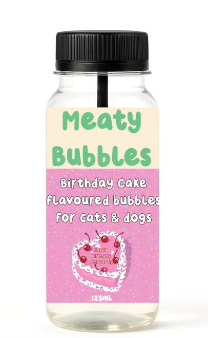 Meaty Bubbles: Birthday Cake Bubbles (150ml)