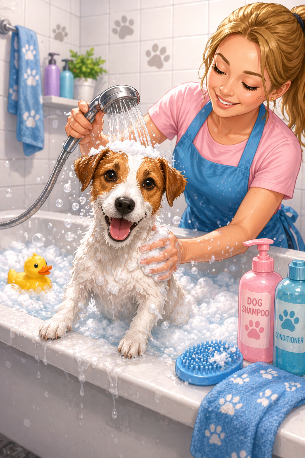Bath & Dry - Double/Combination Coat - Medium Dog