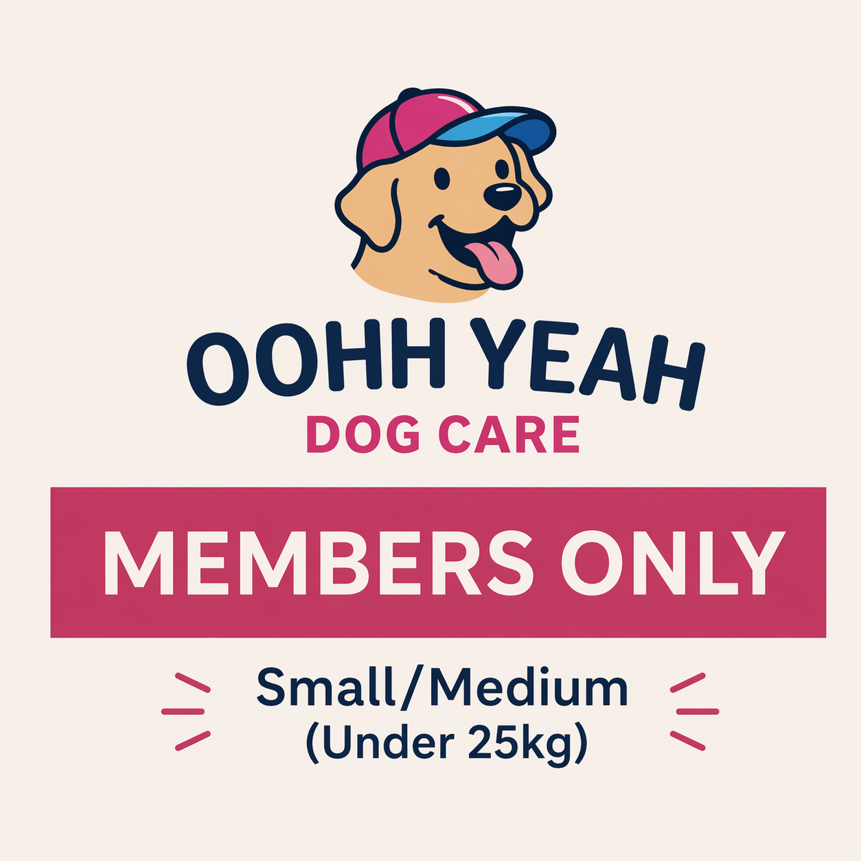 Membership: Dog Daycare Small/Medium (Under 25kg) MEMBERS ONLY