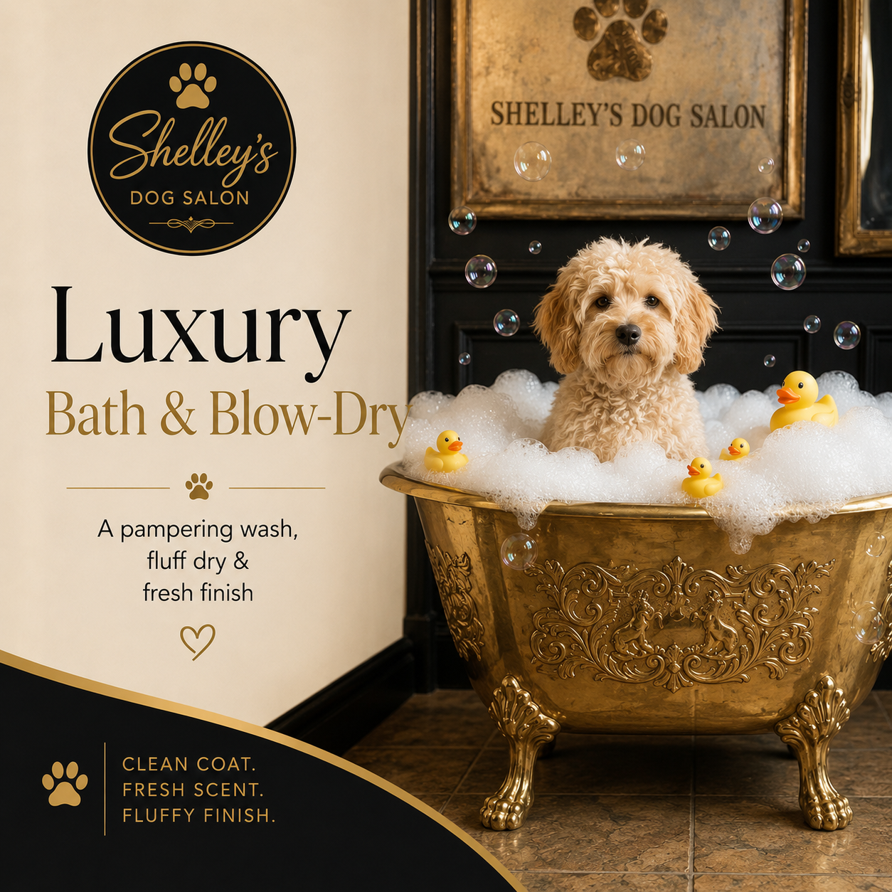 Luxury Bath & Blow-Dry: L