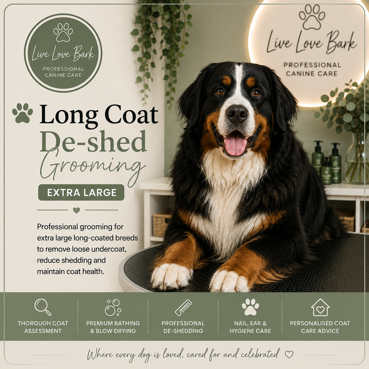 🐺 Long Coat De-shed Grooming (Extra Large)