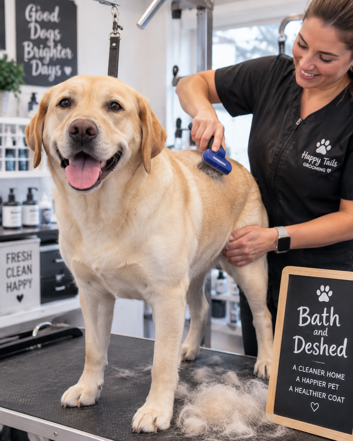 Bath & Deshed Short Coat Large Dog 15-25kg